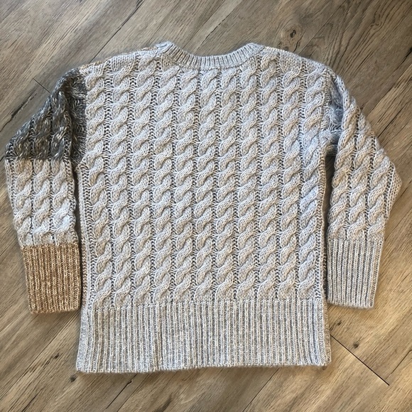 🔥SALE - any 4/$20.  Mayoral Cable Knit Colour Block Girls Sweater - Picture 3 of 4